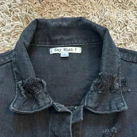 Black Rainbow Colored Mickey Painted Distressed Upcycled Jean Jacket Size Med - Picture 4 of 6